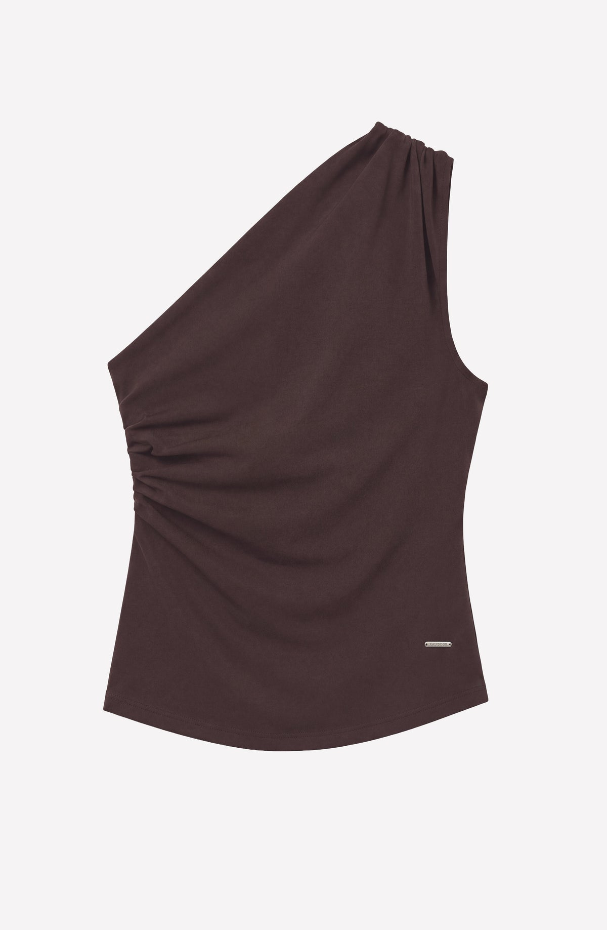 Top Drapeado Asimétrico Brown