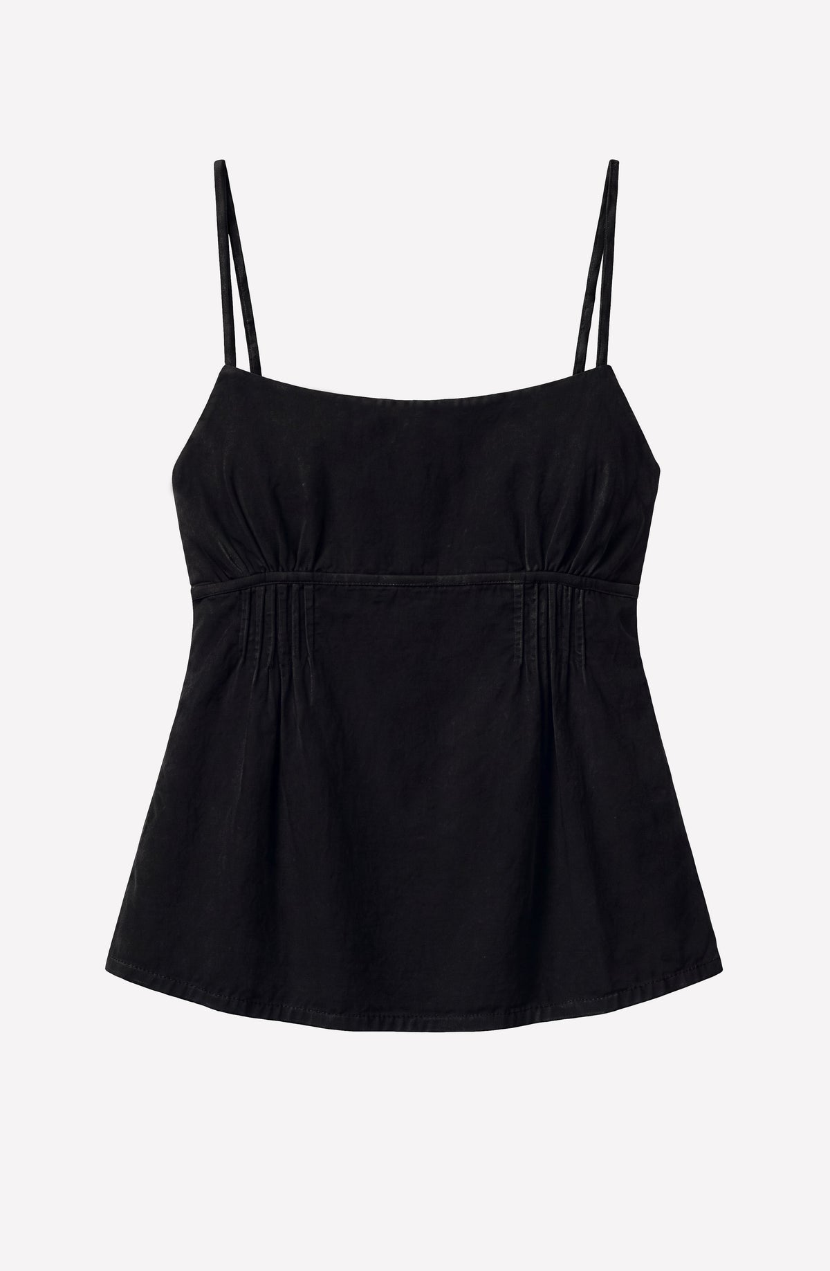 Top Escote Plisado Black