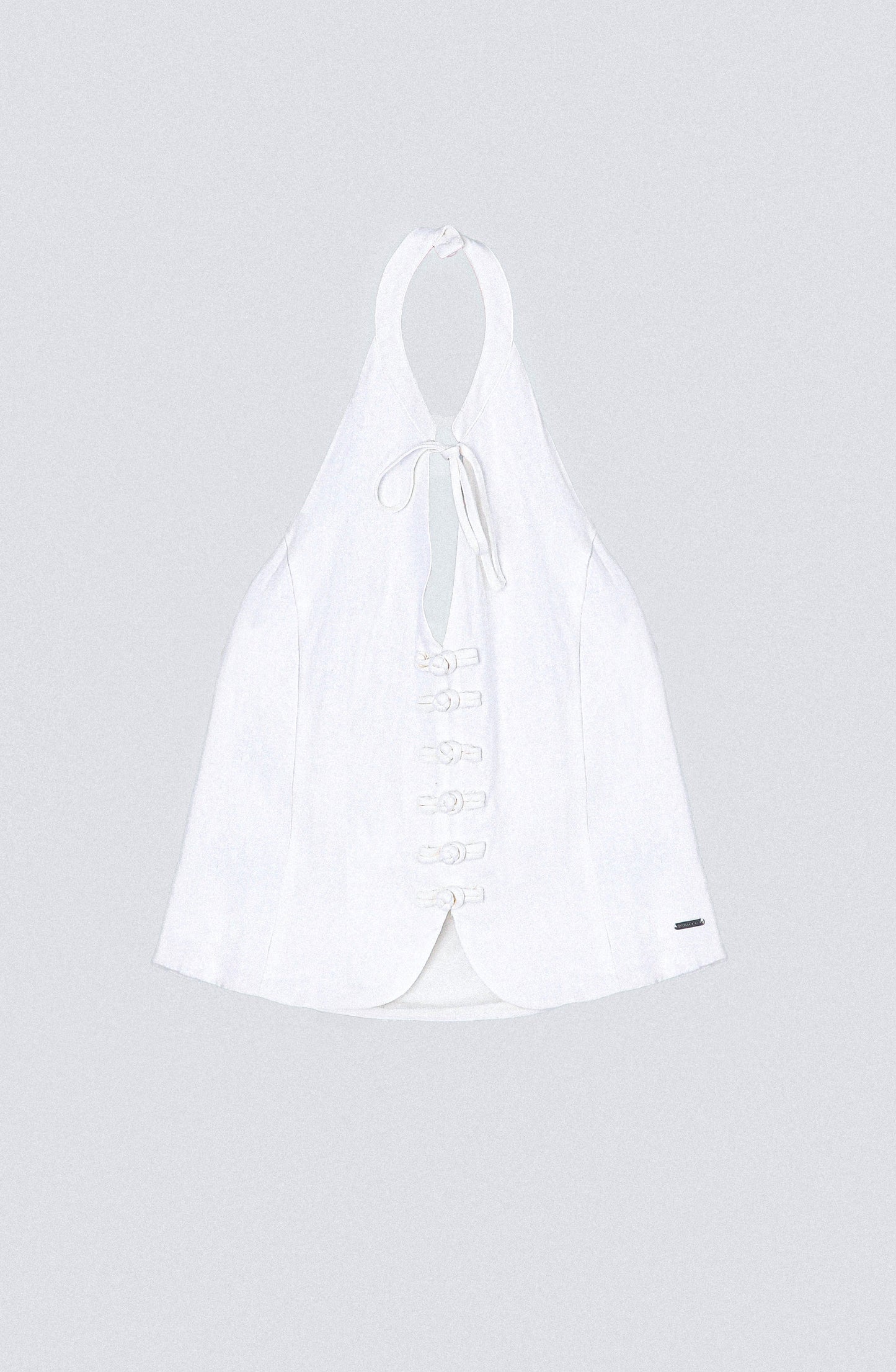 Top Halter Botones White