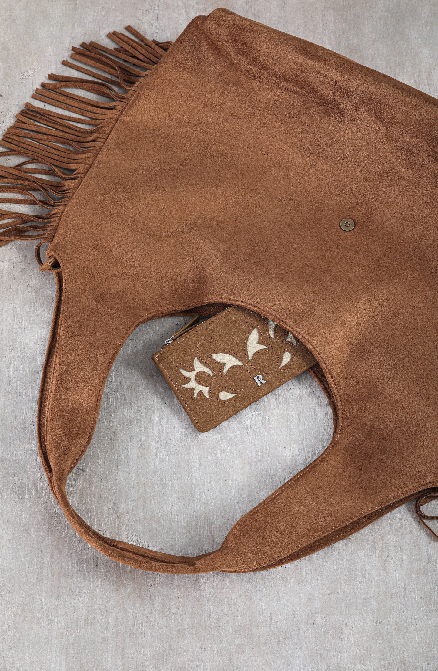 Tarjetero Bordado Brown