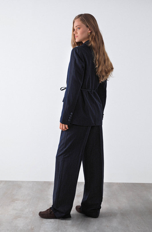 Pantalón Líneas Lurex Navy