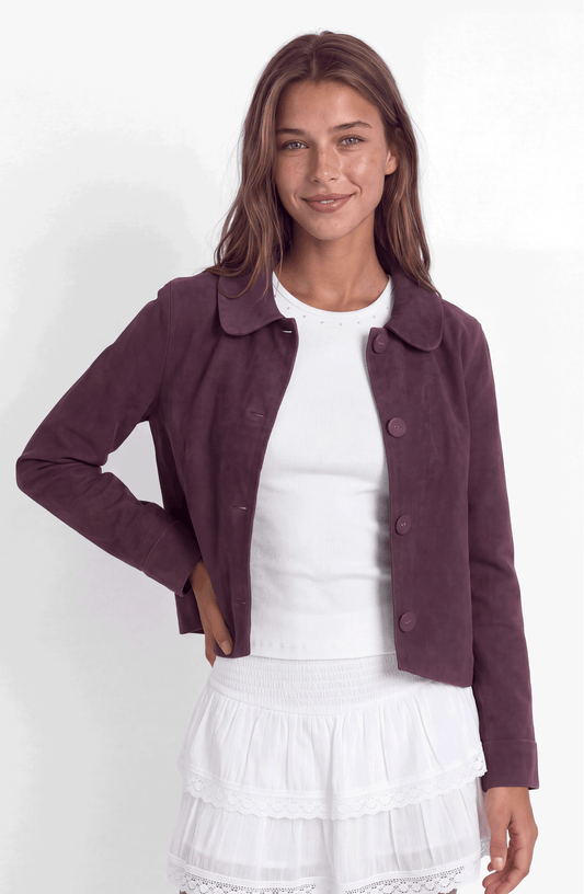 Chaqueta Cuello Bebé Purple