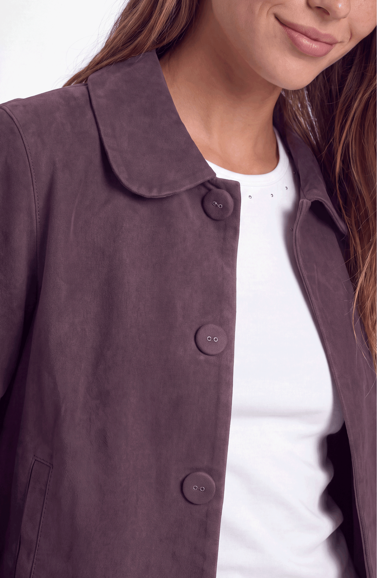 Chaqueta Cuello Bebé Purple