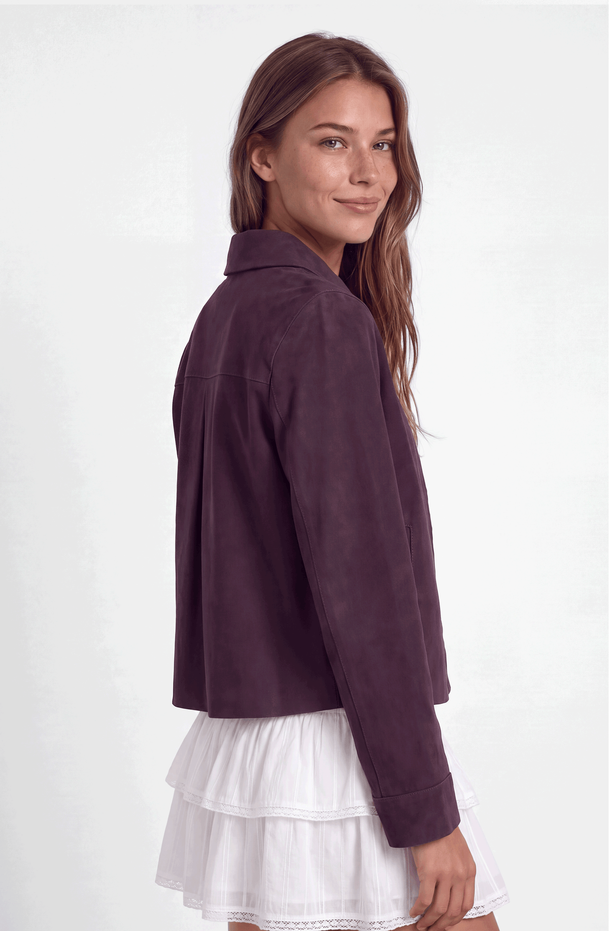 Chaqueta Cuello Bebé Purple