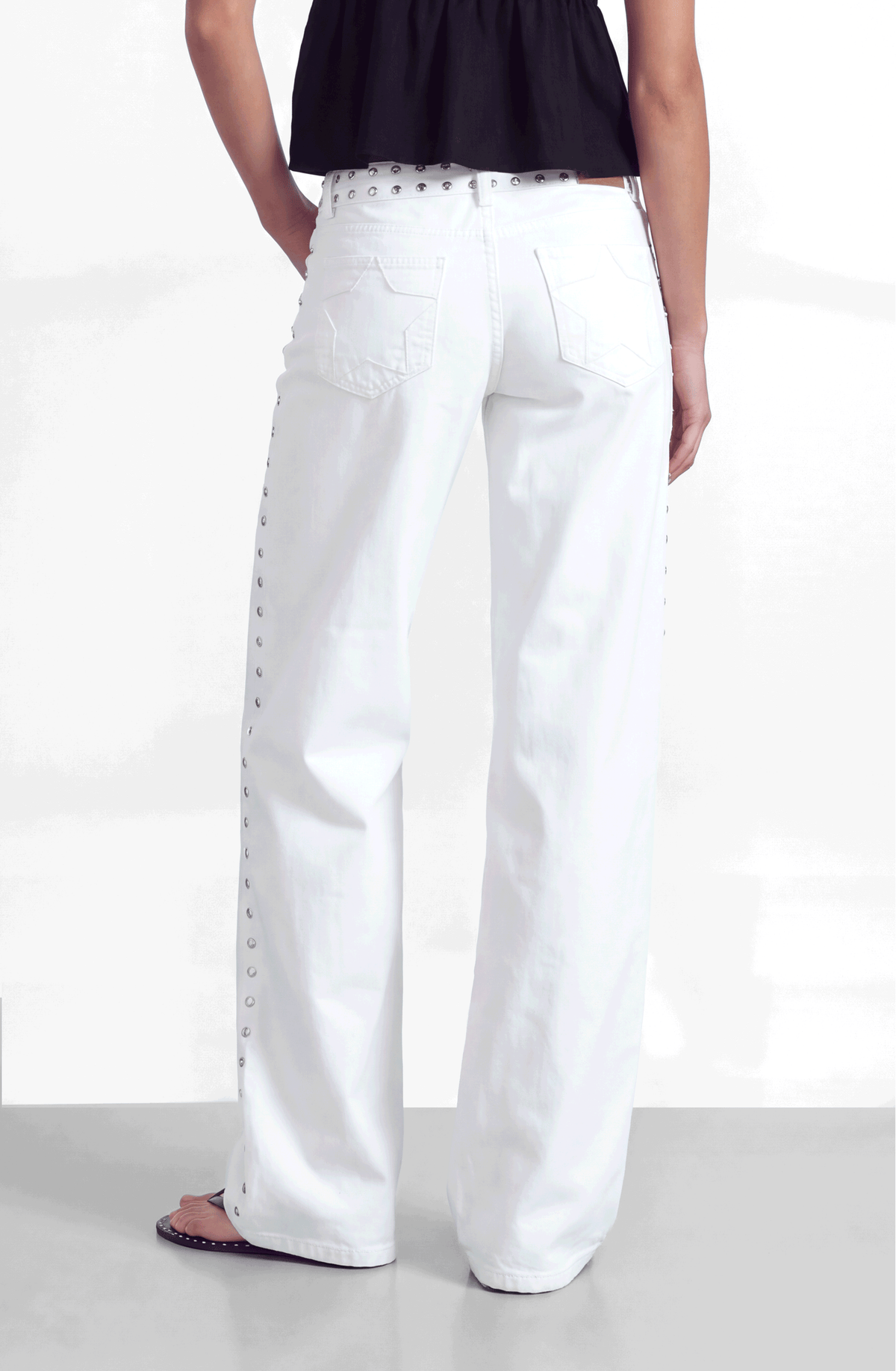 Pantalón Multi Tachas White