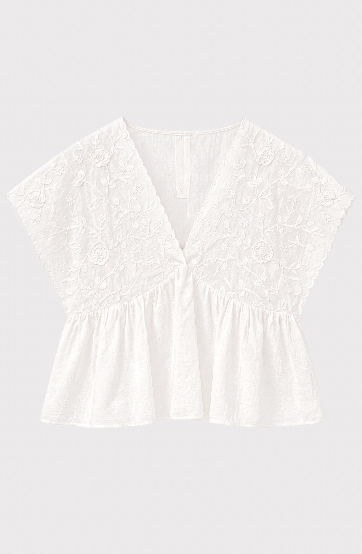 Top Cuadrado Bordado White