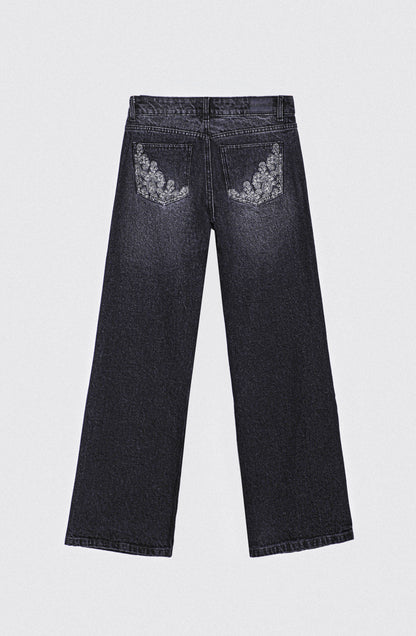 Pantalón Paisley Lurex Black
