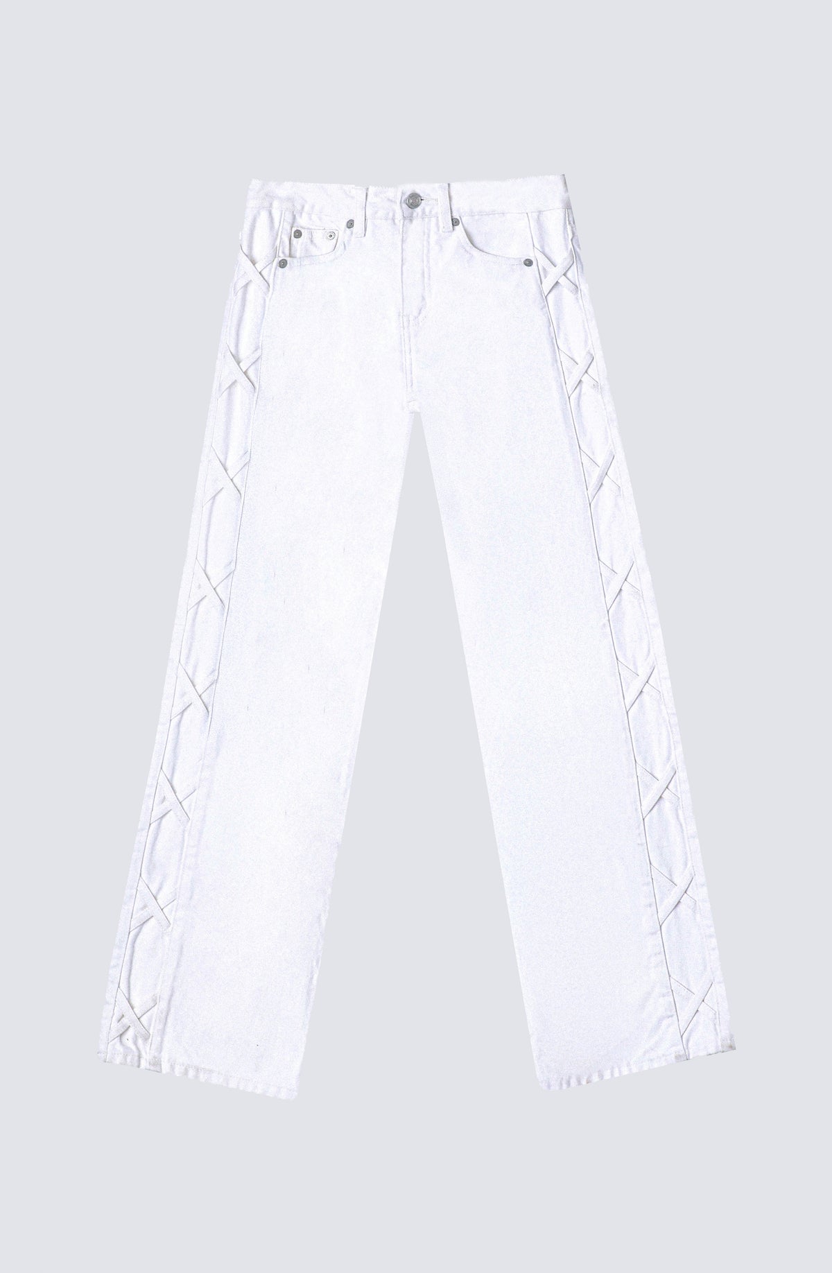 Pantalón Franja Lateral White