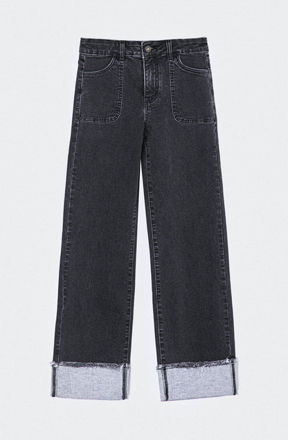 Pantalón Wide Leg Sun Black