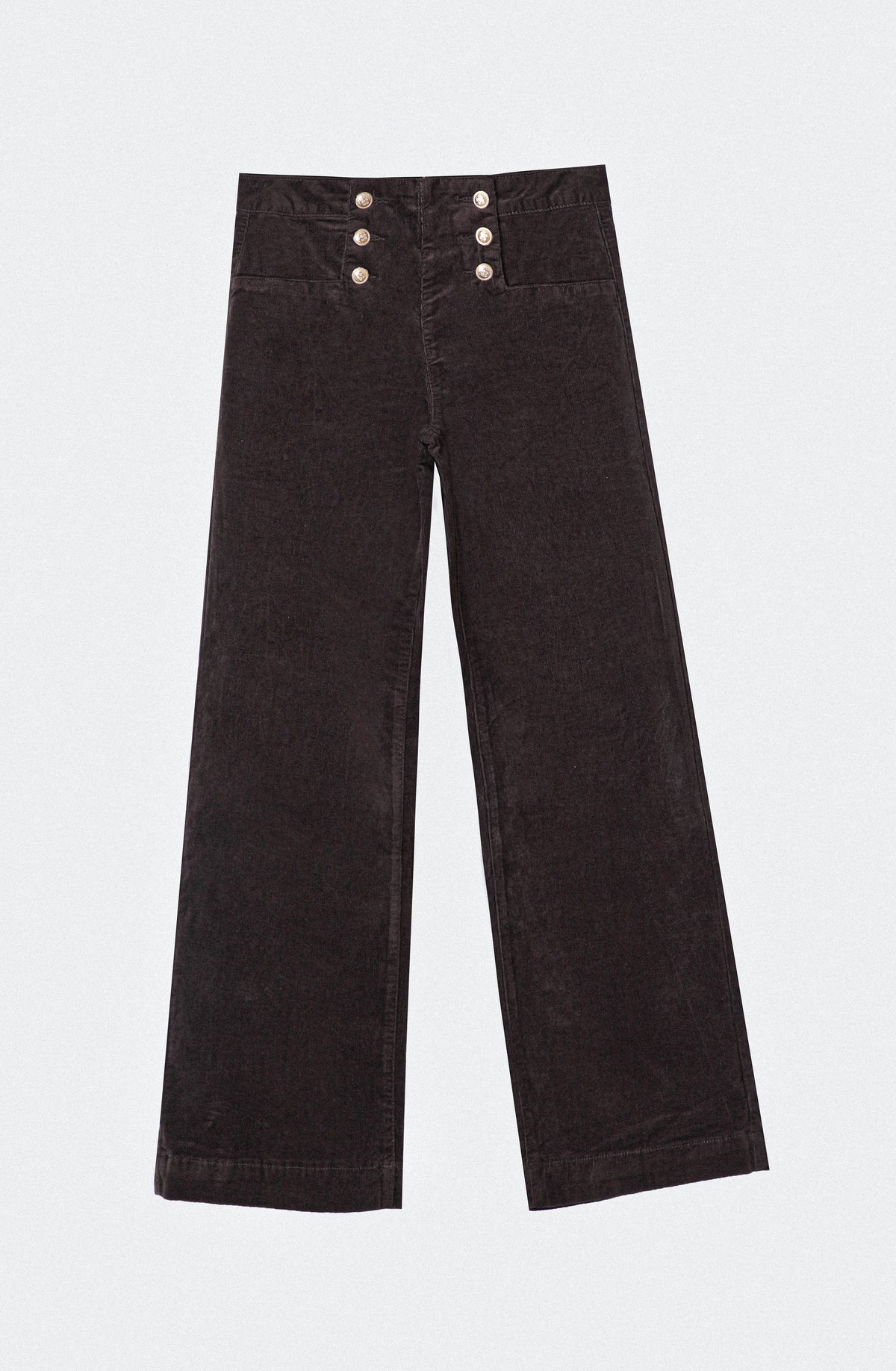 Pantalón Cotelé Botones Frontales Brown