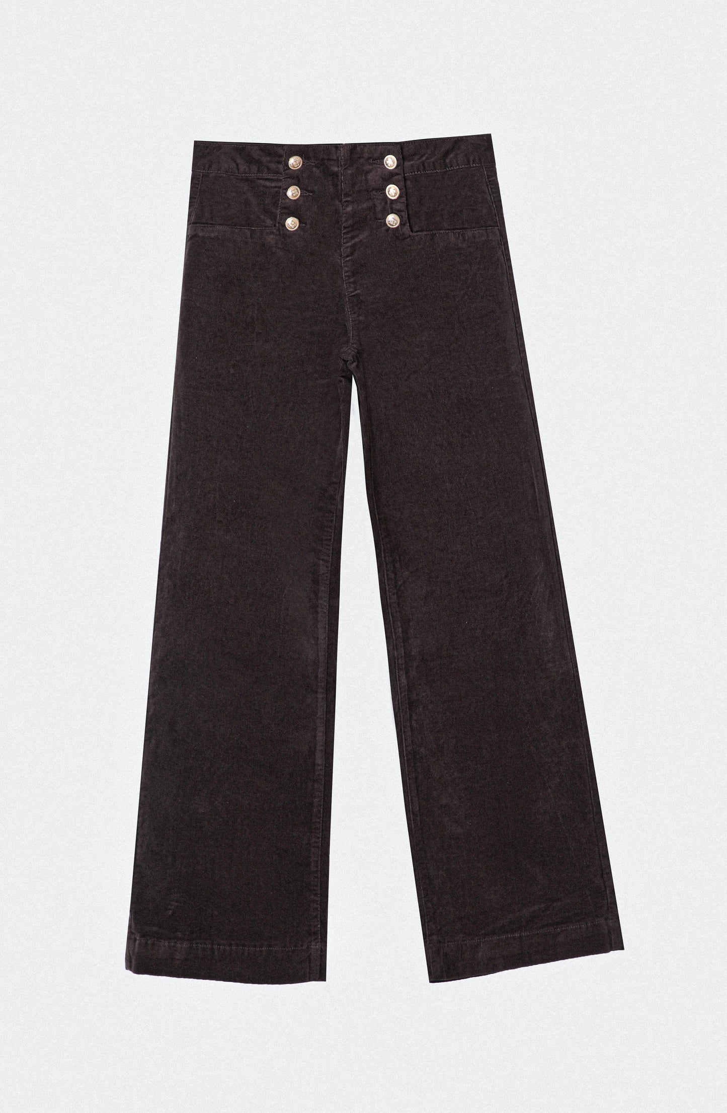 Pantalón Cotelé Botones Frontales Brown