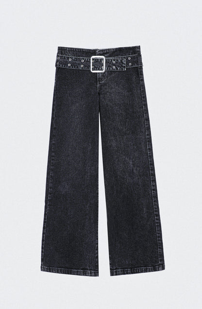 Pantalón Cinturón Ancho Black