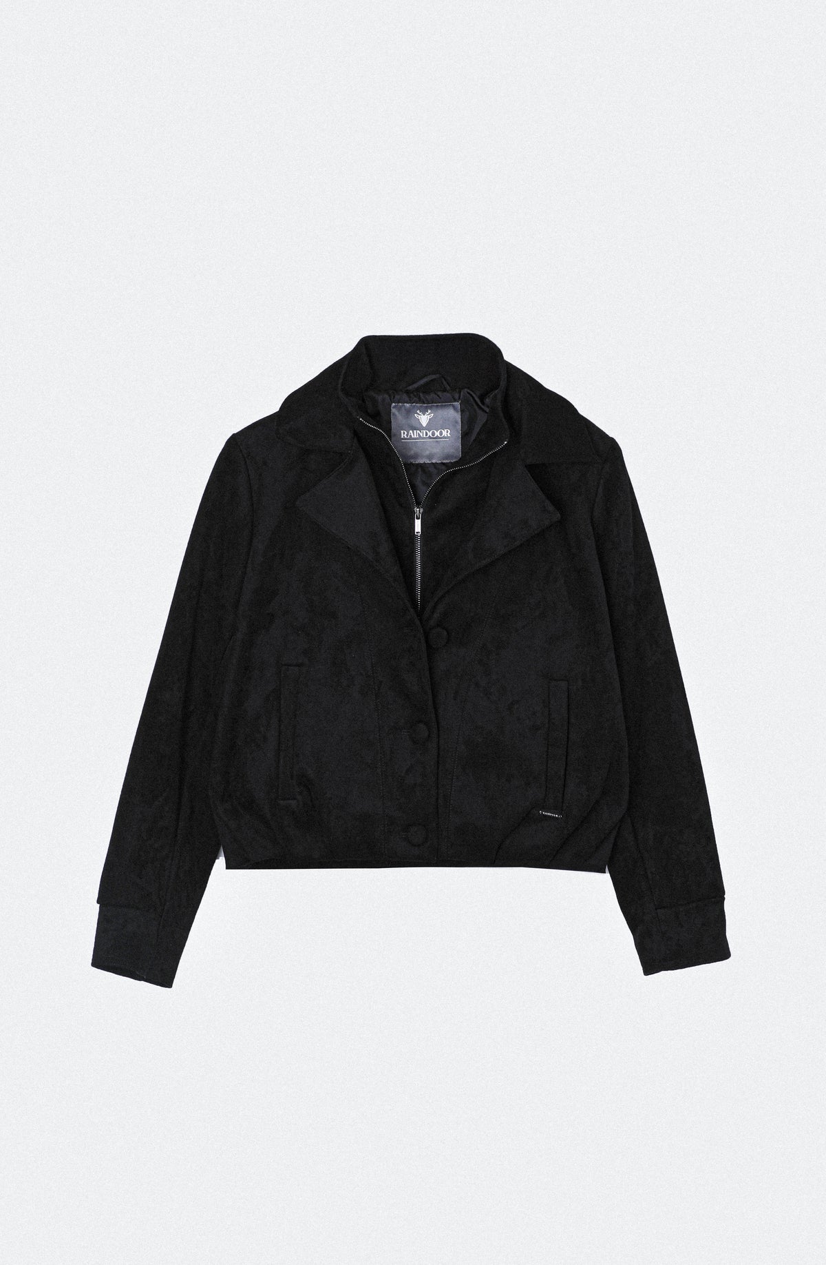 Casaca Suede Botones Black