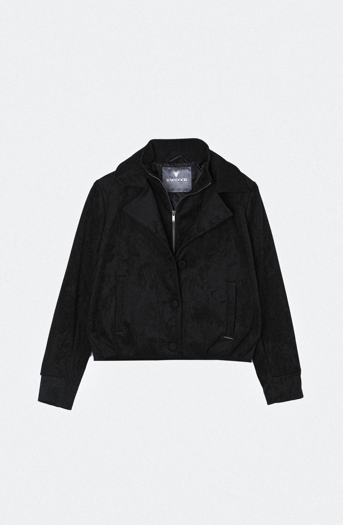 Casaca Suede Botones Black