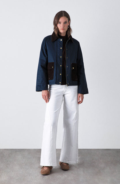 Chaqueta Encerada Navy