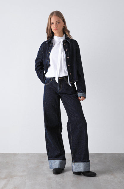 Pantalón Logo Bordado Navy
