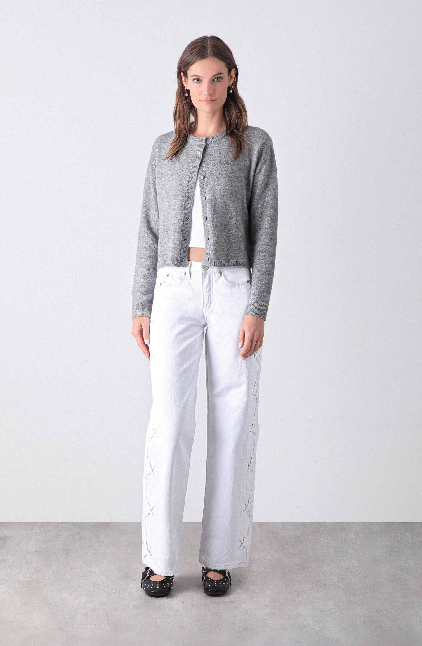 Pantalón Franja Lateral White