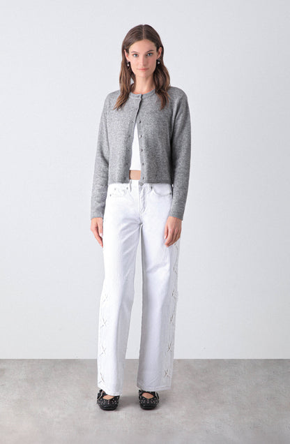 Pantalón Franja Lateral White