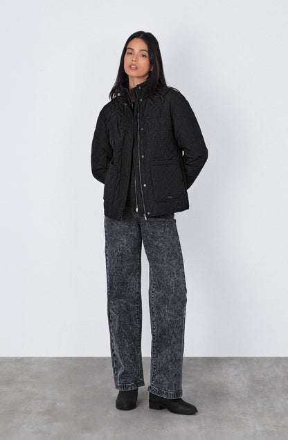 Puffa Quilted Estrellas Black