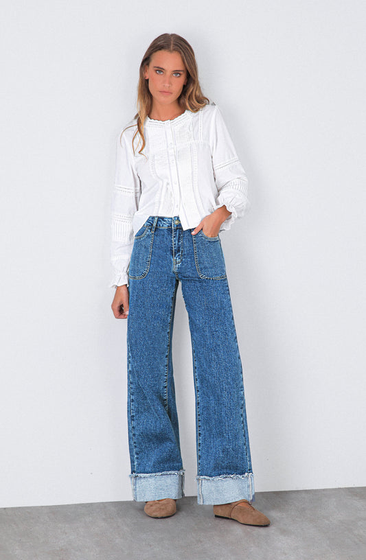Pantalón Wide Leg Sun Sky
