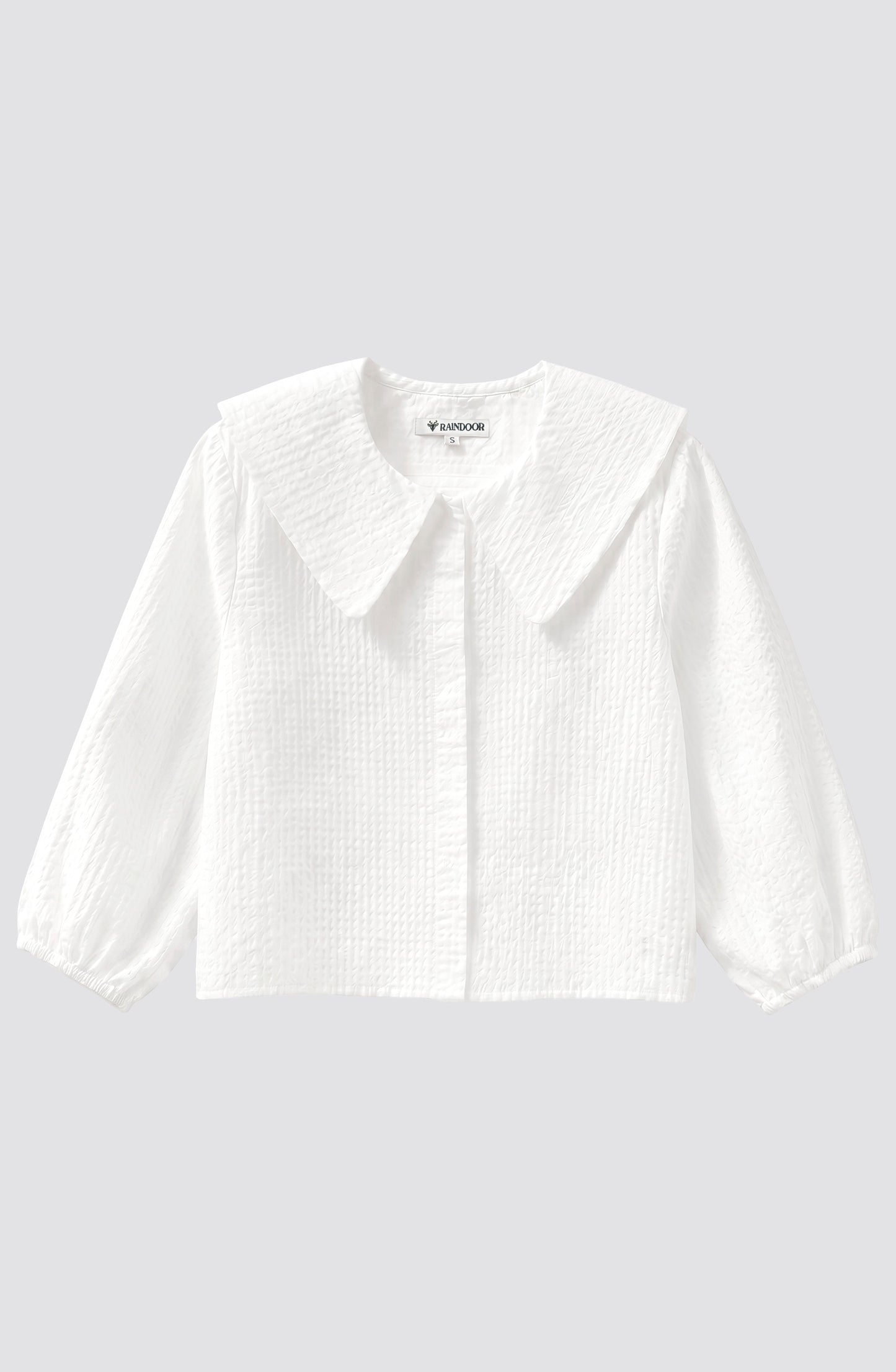 Blusa Cuello Bobo Vichy White