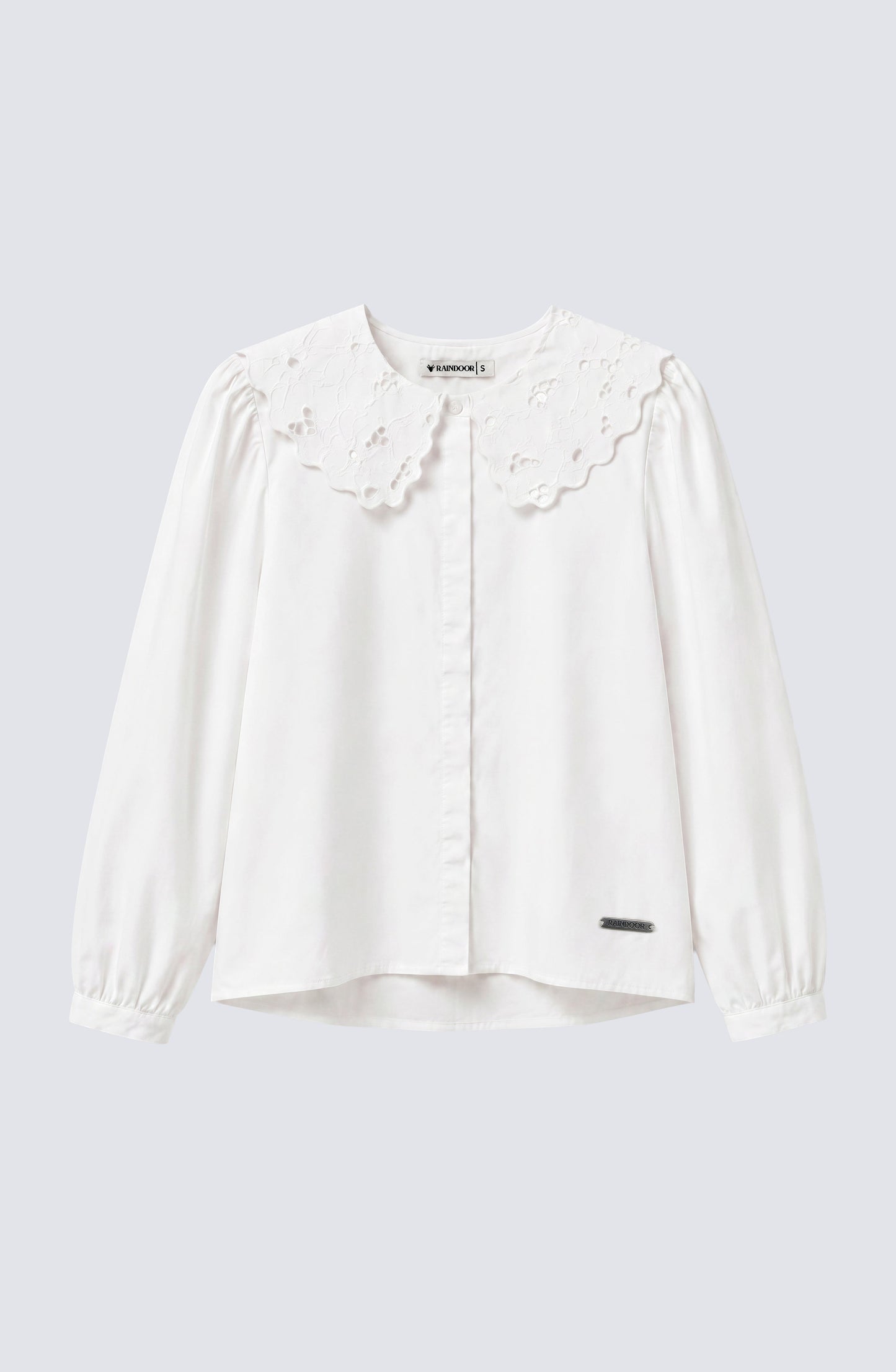 Blusa Cuello Bobo Embroidery White