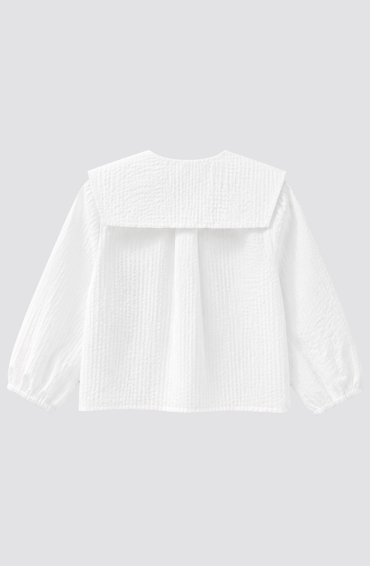 Blusa Cuello Bobo Vichy White