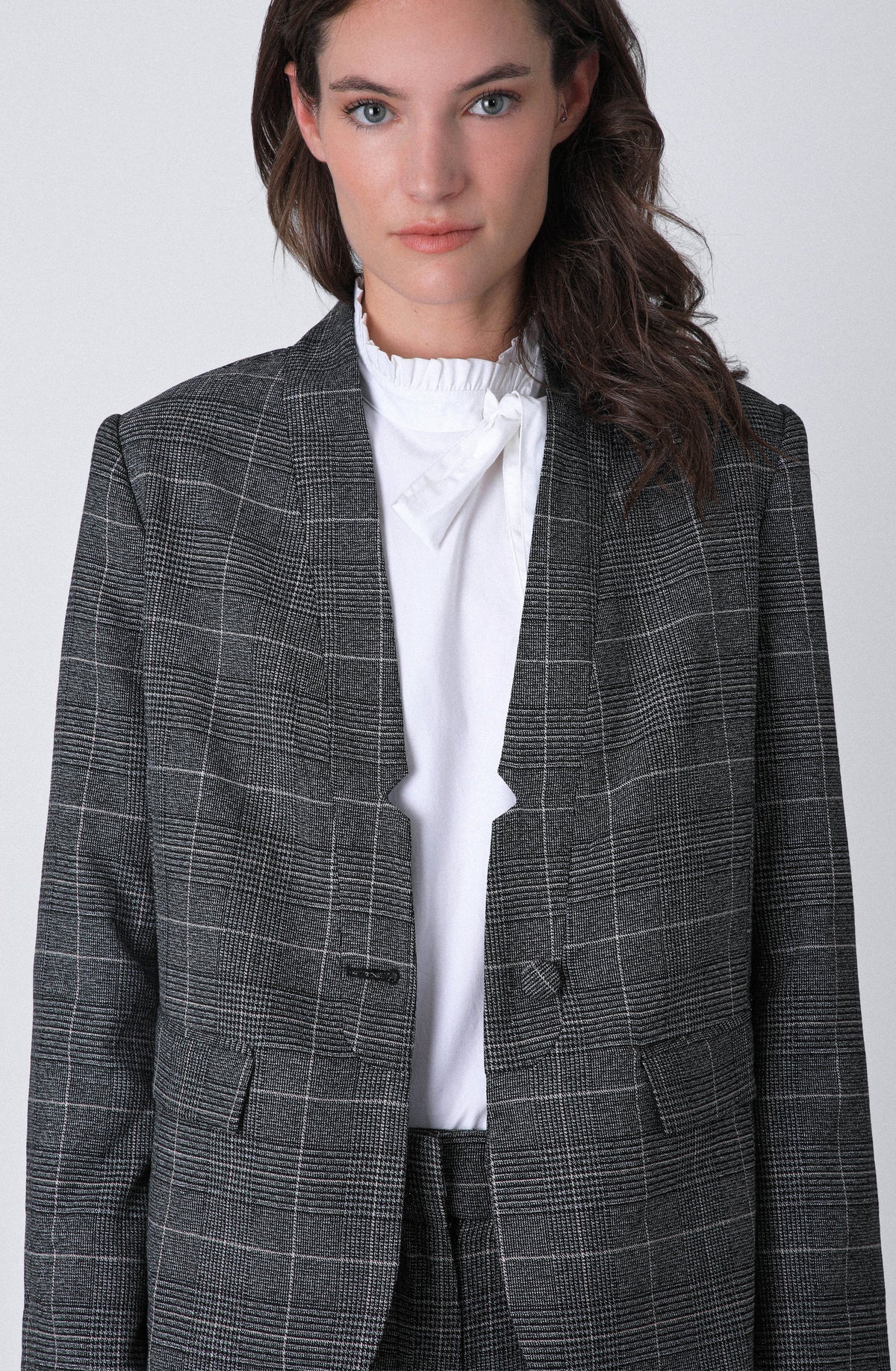 Blazer Tejido Lurex Grey