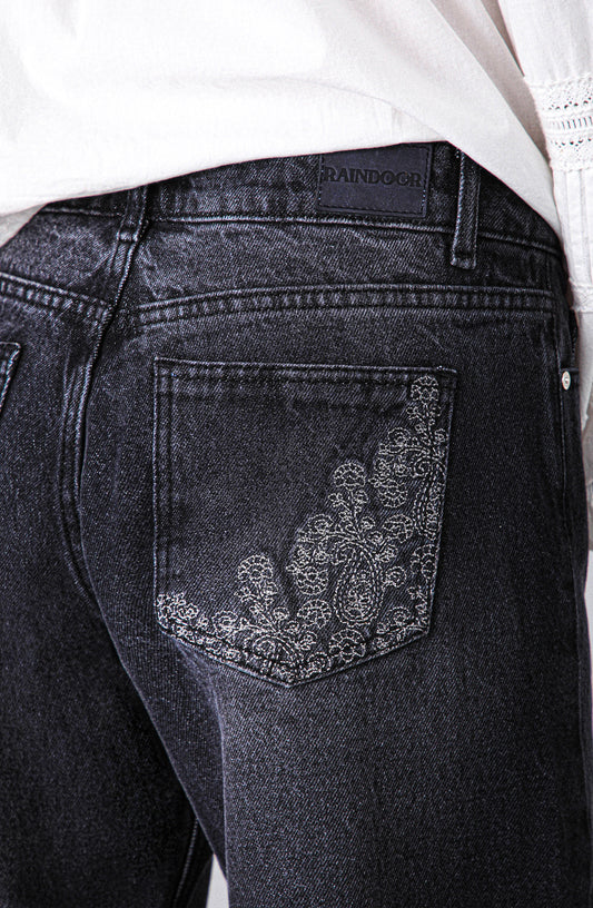 Pantalón Paisley Lurex Black