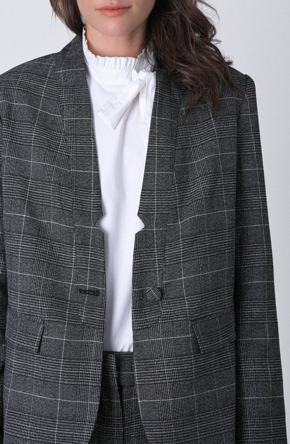 Blazer Tejido Lurex Grey