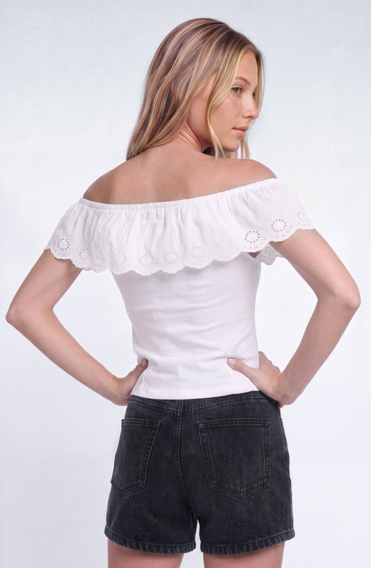 Top Bordado White