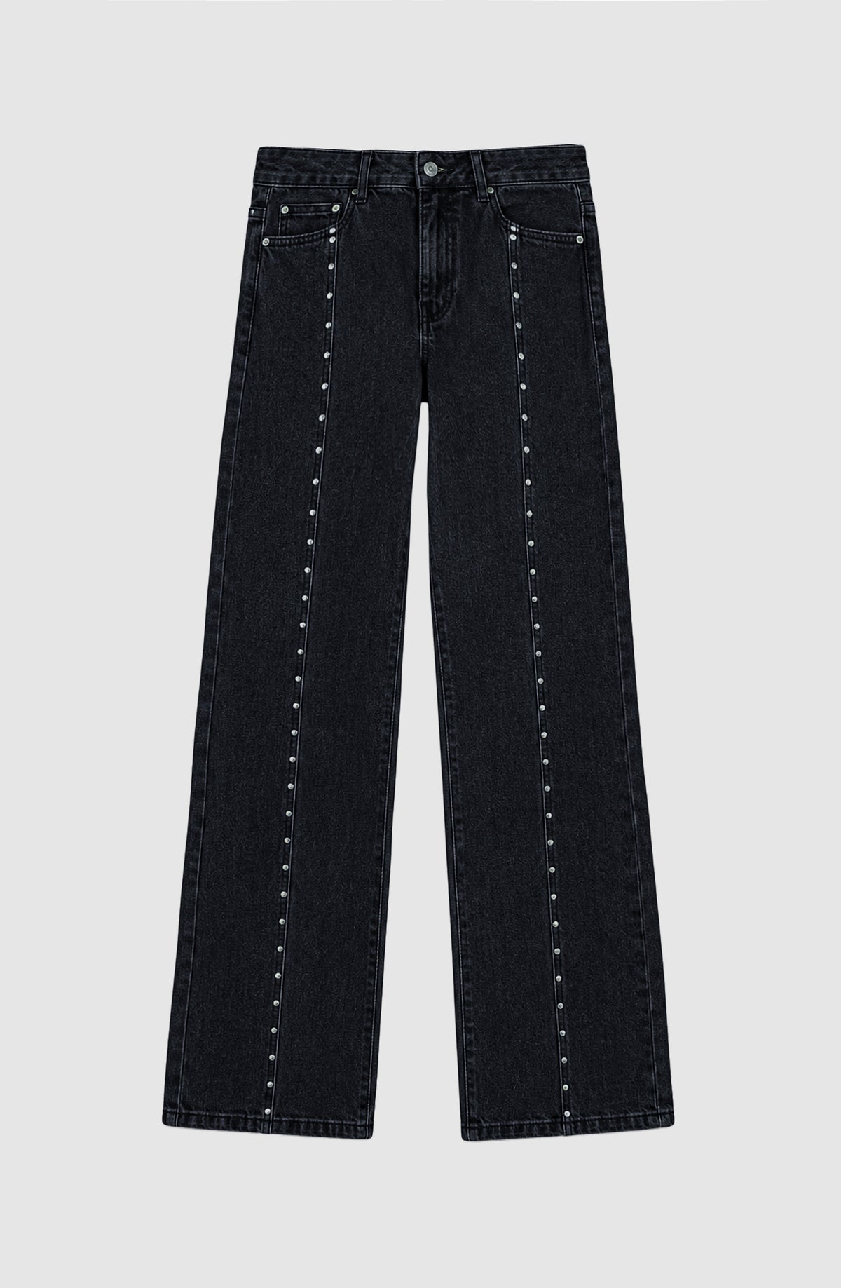 Pantalón Cortes Tachas Estrellas Grey