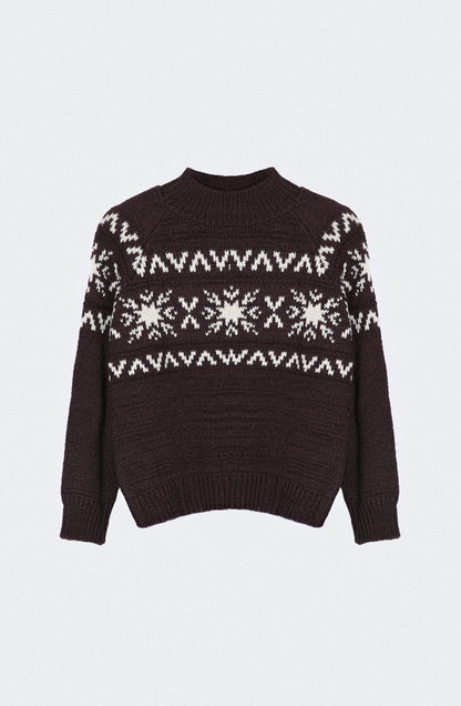 Sweater Jacquard Brown
