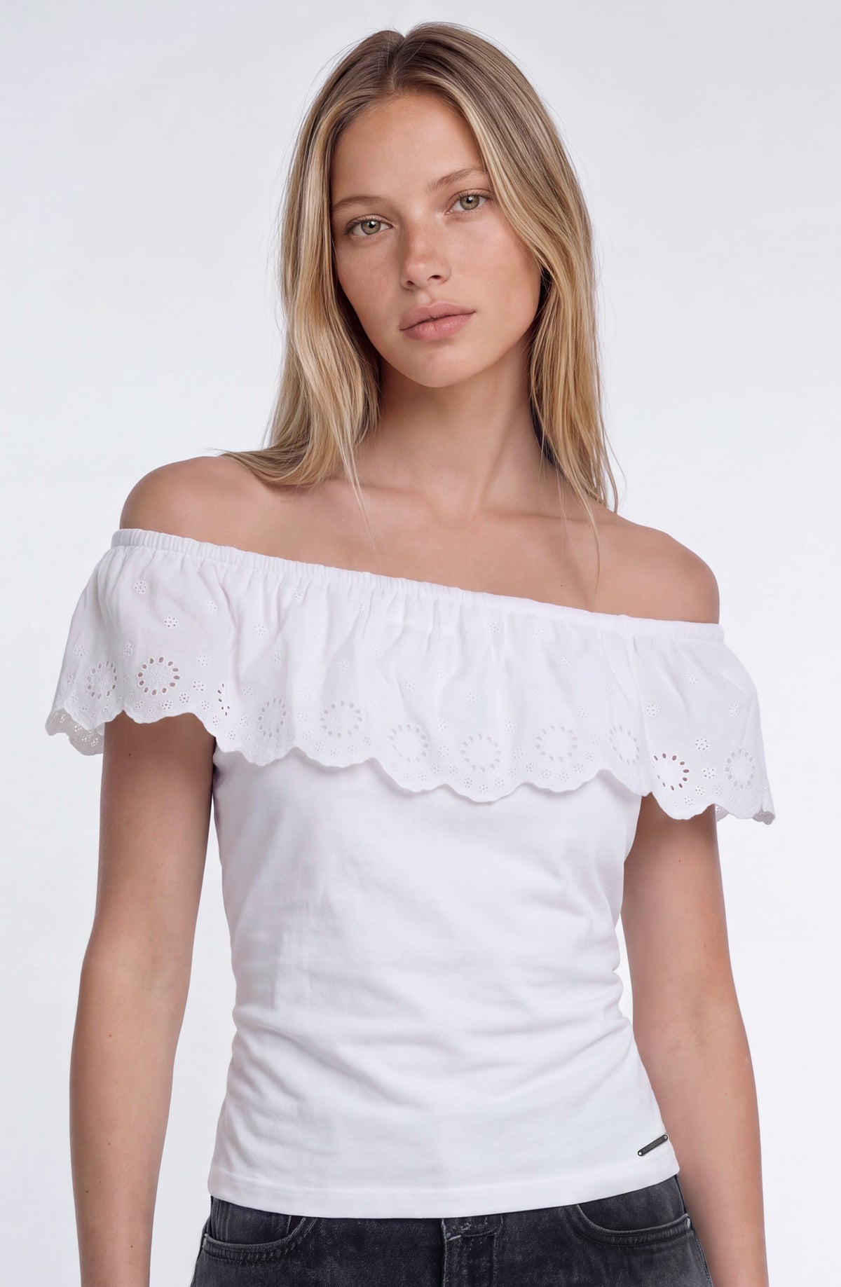 Top Bordado White