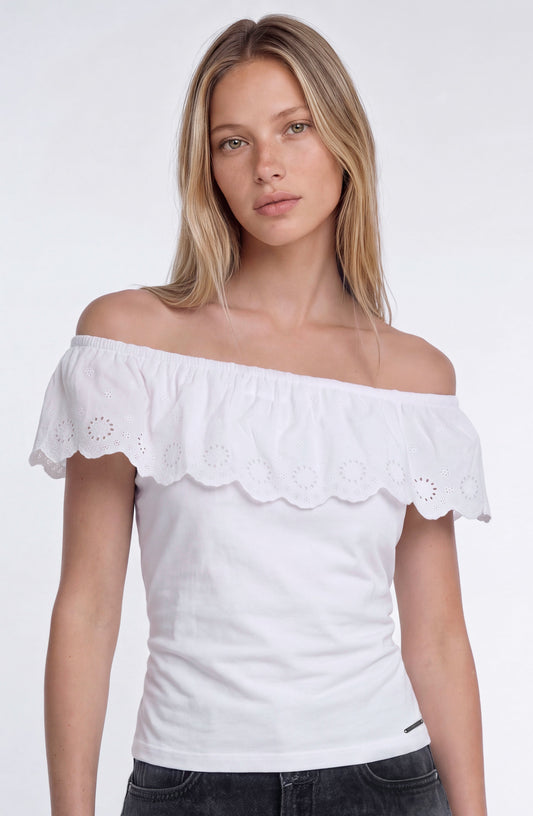 Top Bordado White