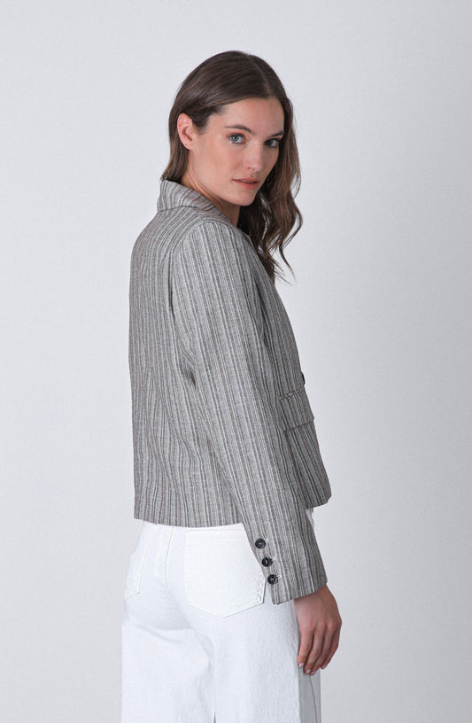 Blazer Corto Lurex Grey