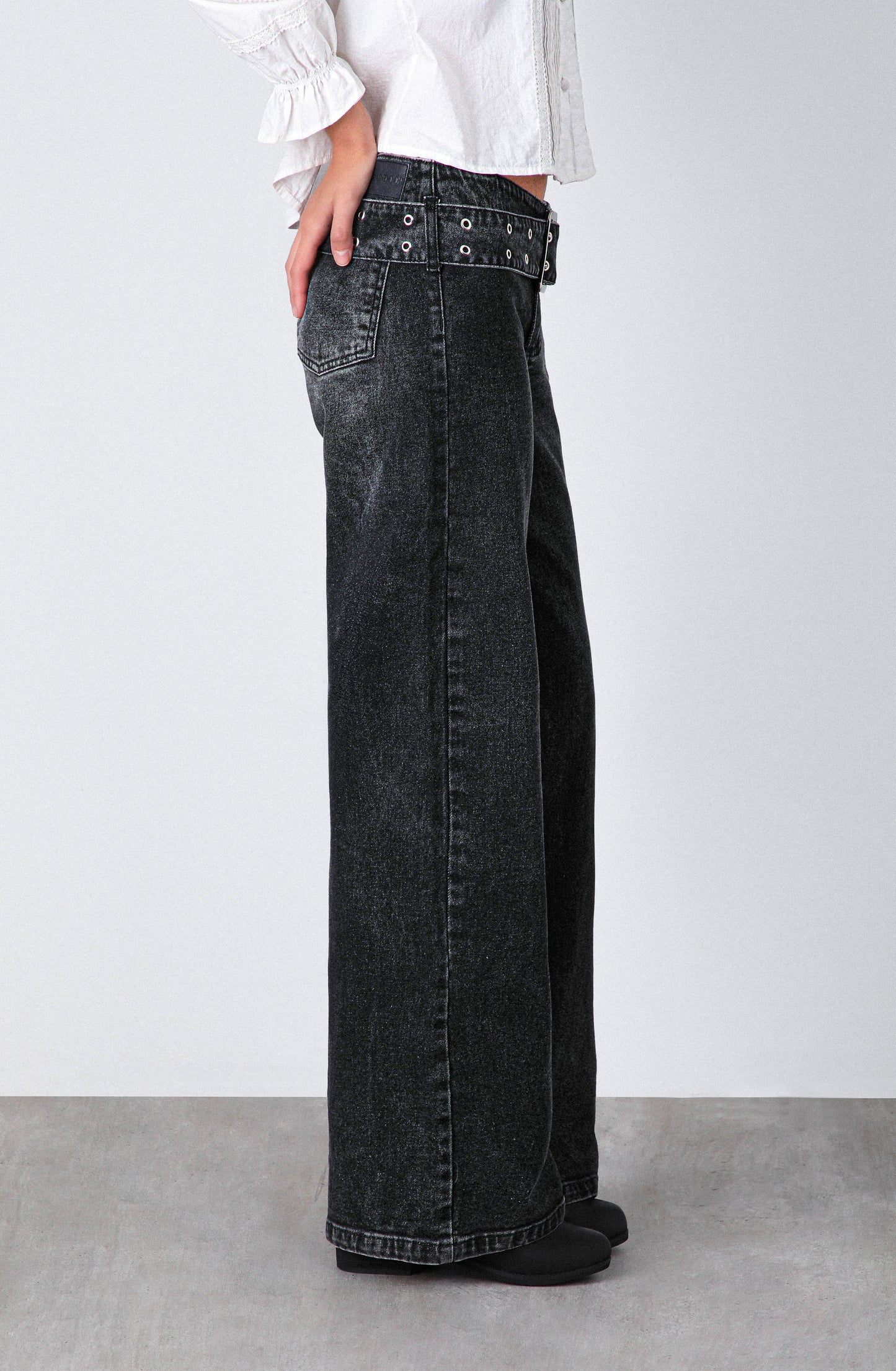 Pantalón Cinturón Ancho Black