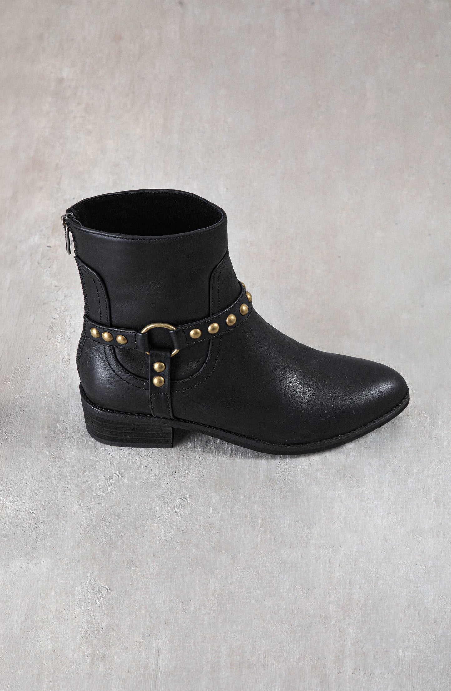 Botín Hebilla Tachas Black