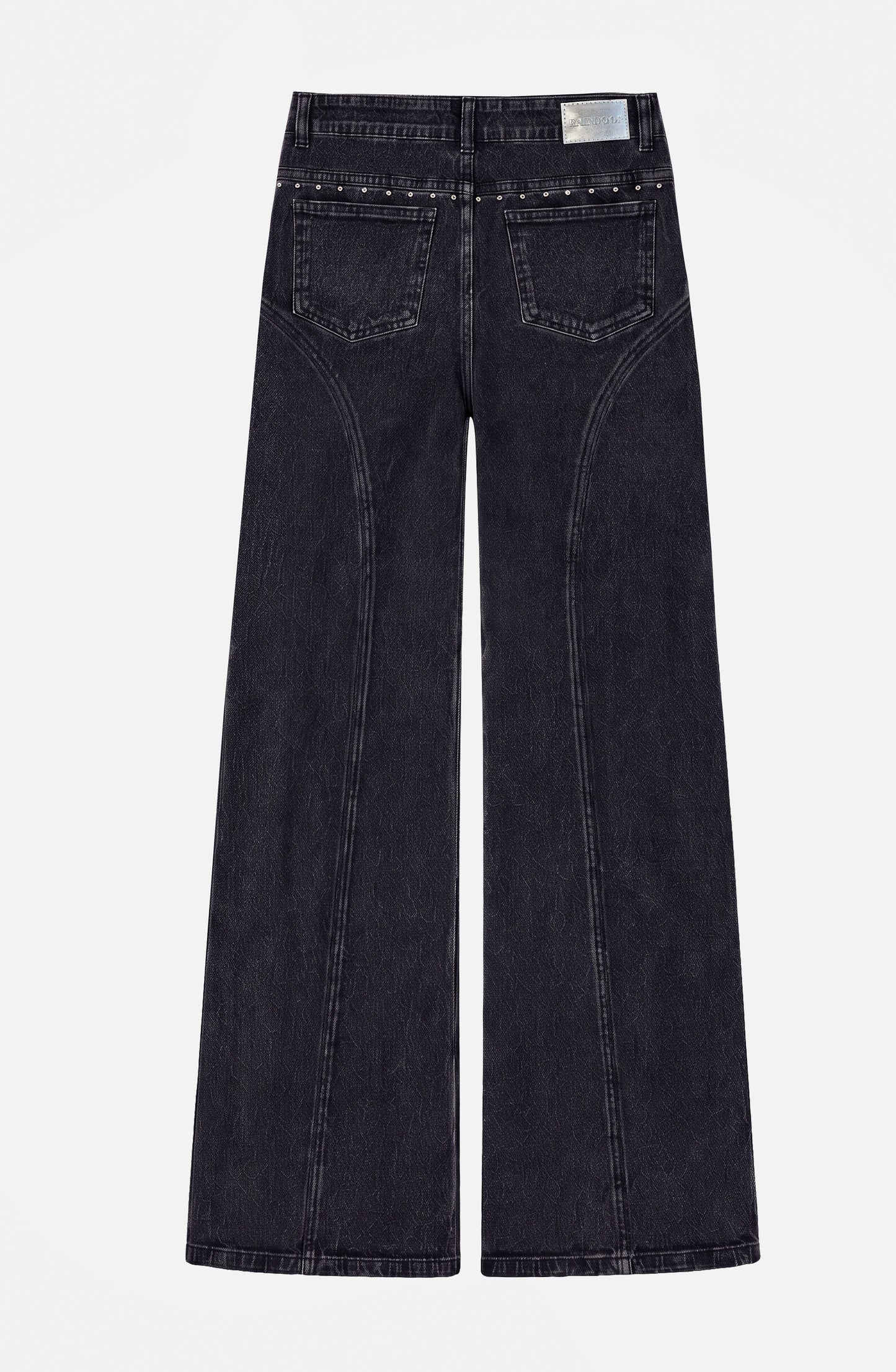 Pantalón Corte Tachas Wide Grey
