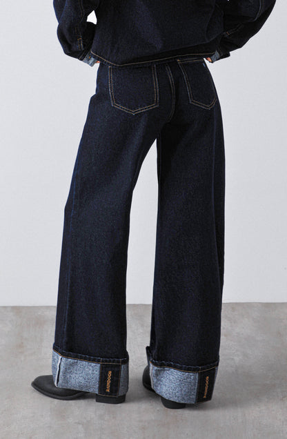 Pantalón Logo Bordado Navy