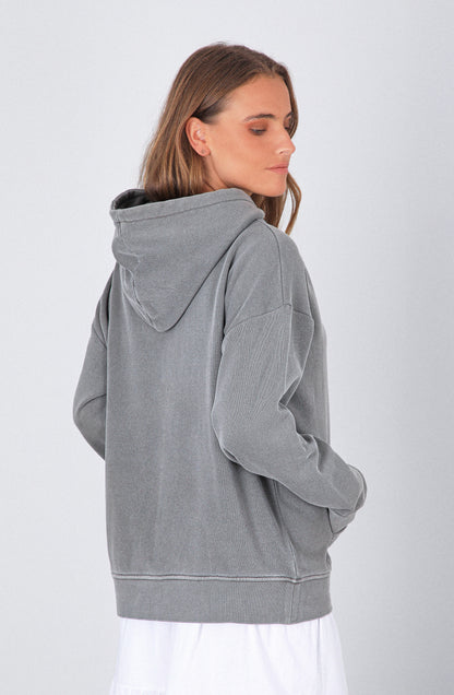 Polera Hoodie Raindoor Girls Grey
