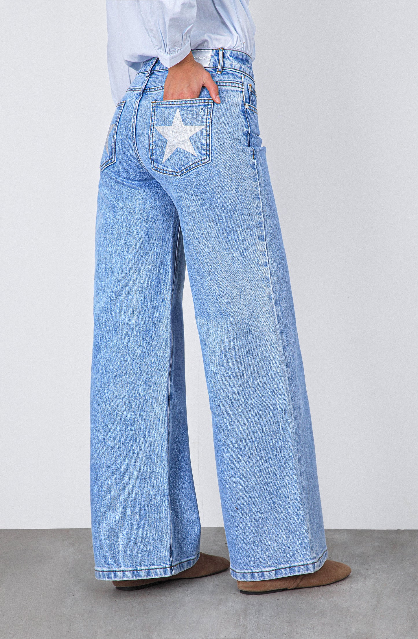 Pantalón Estrella Brillos Blue