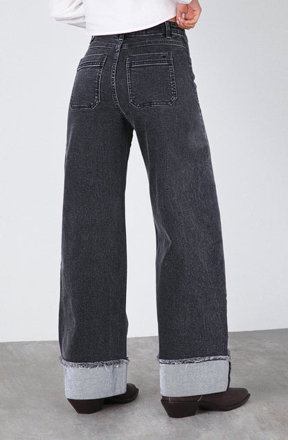 Pantalón Wide Leg Sun Black