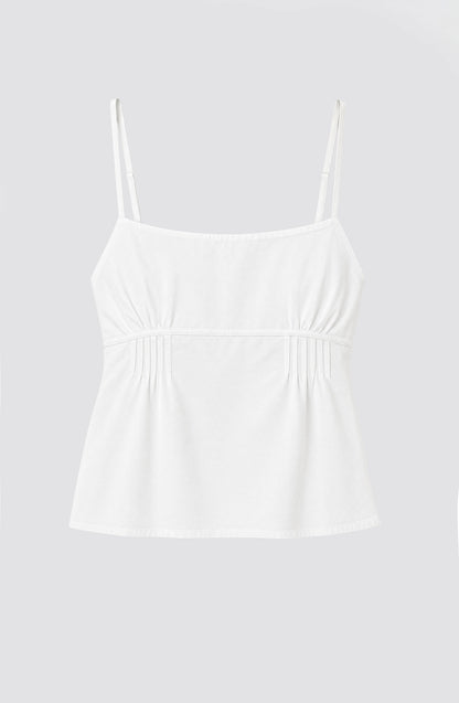 Top Escote Plisado White