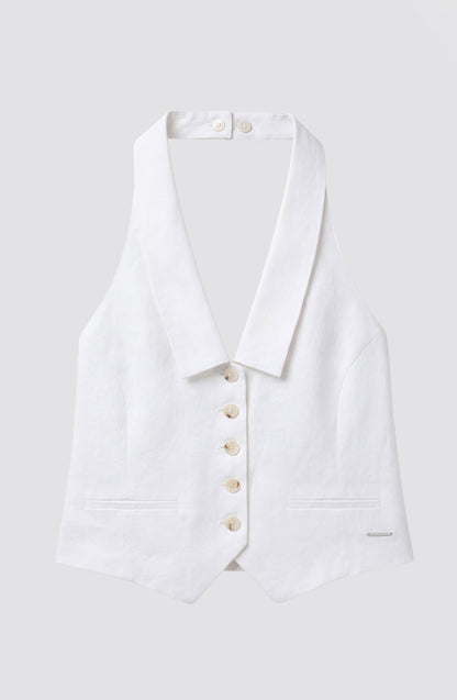 Vest Lino White