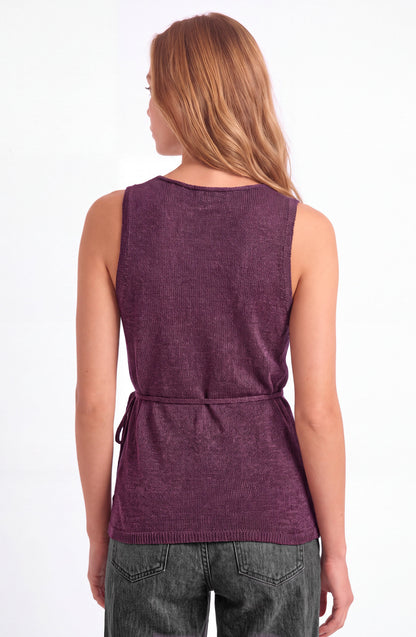 Vest Tejido Lazo Purple