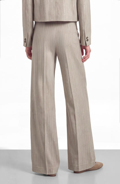 Pantalón Sastrero Lurex Beige