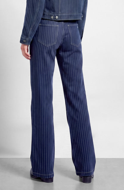 Pantalón Denim Rayado Indigo