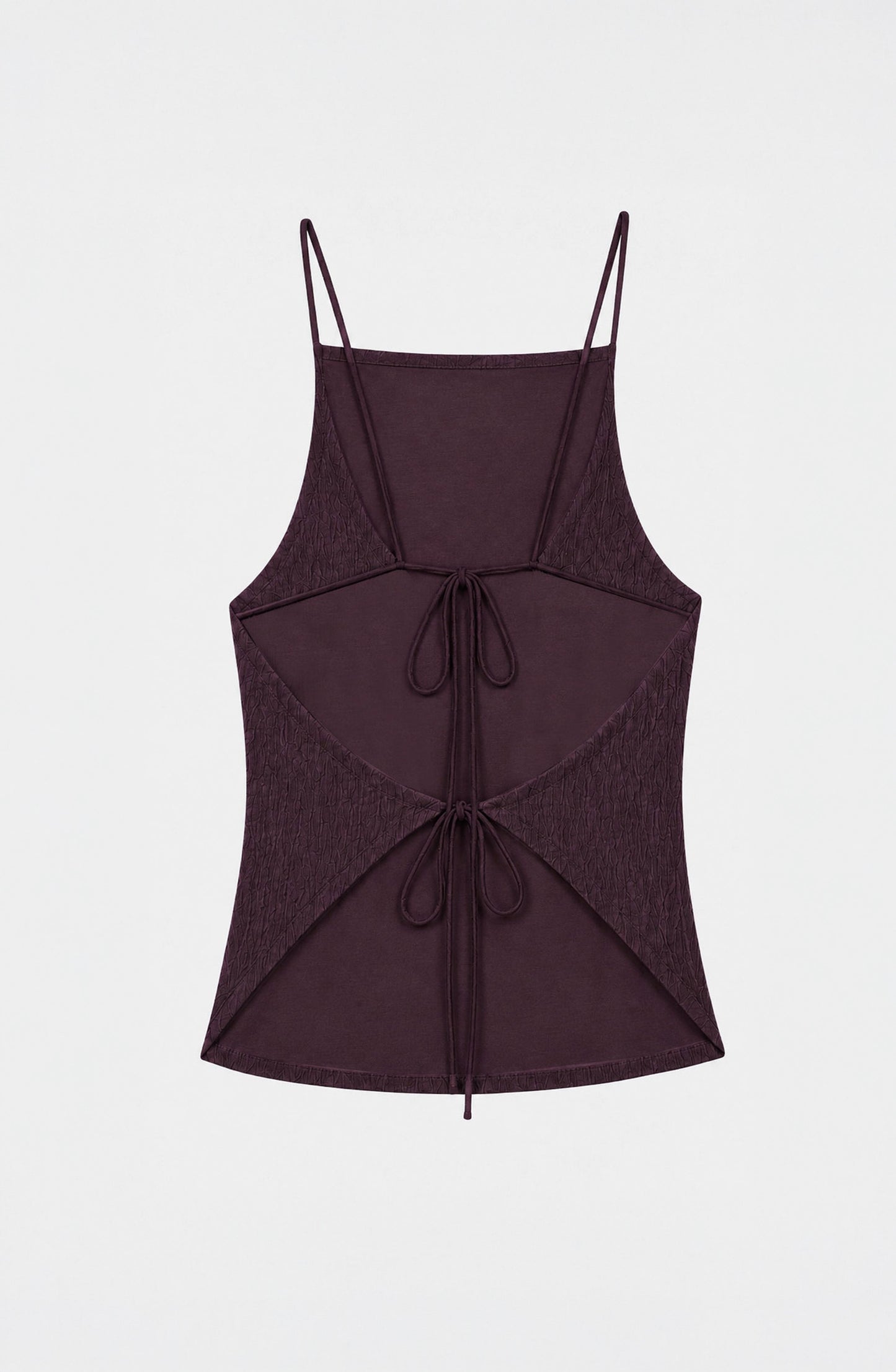 Top Drapeado Sin Espalda Burgundy