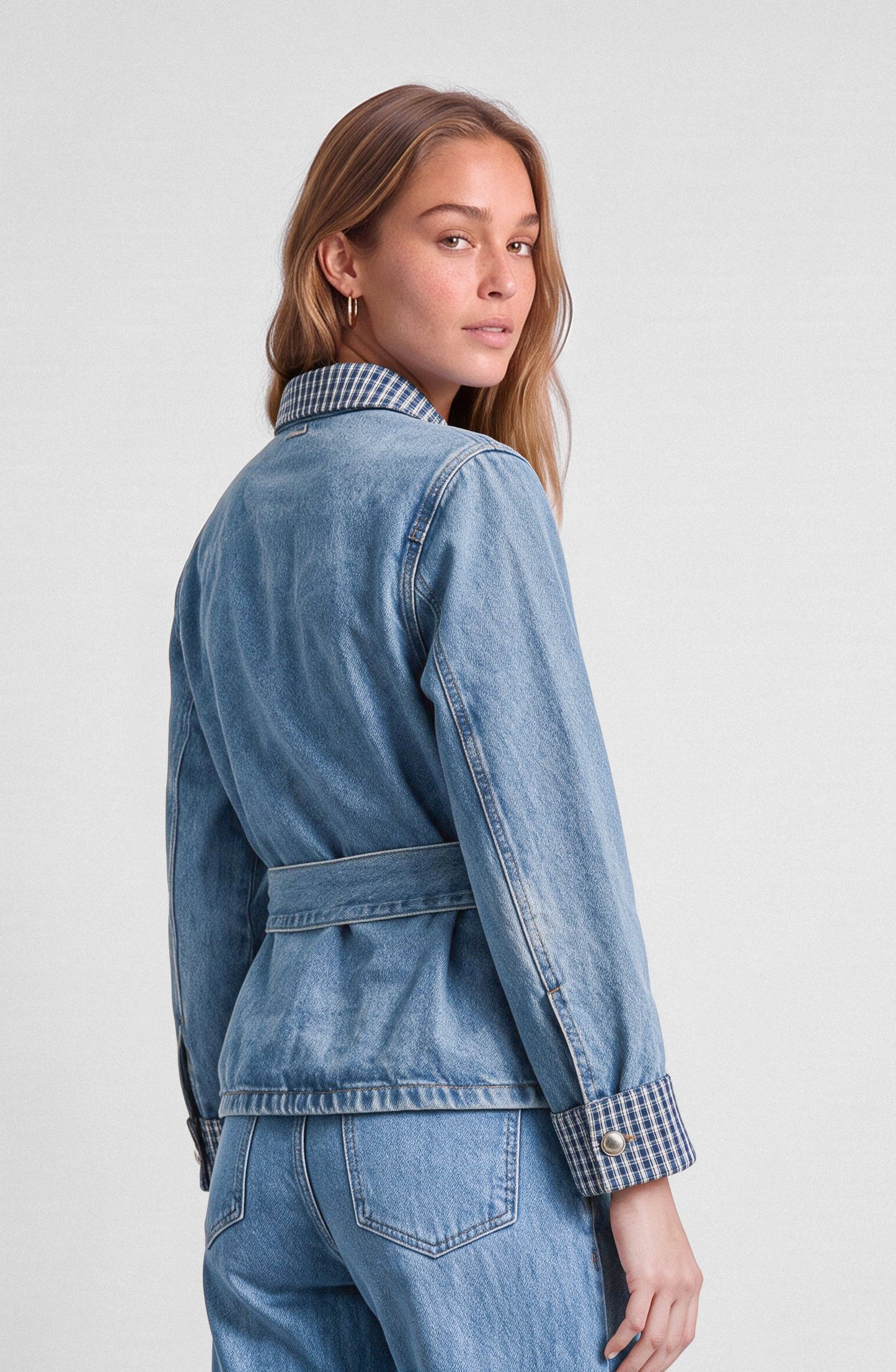 Chaqueta Detalle Print Blue